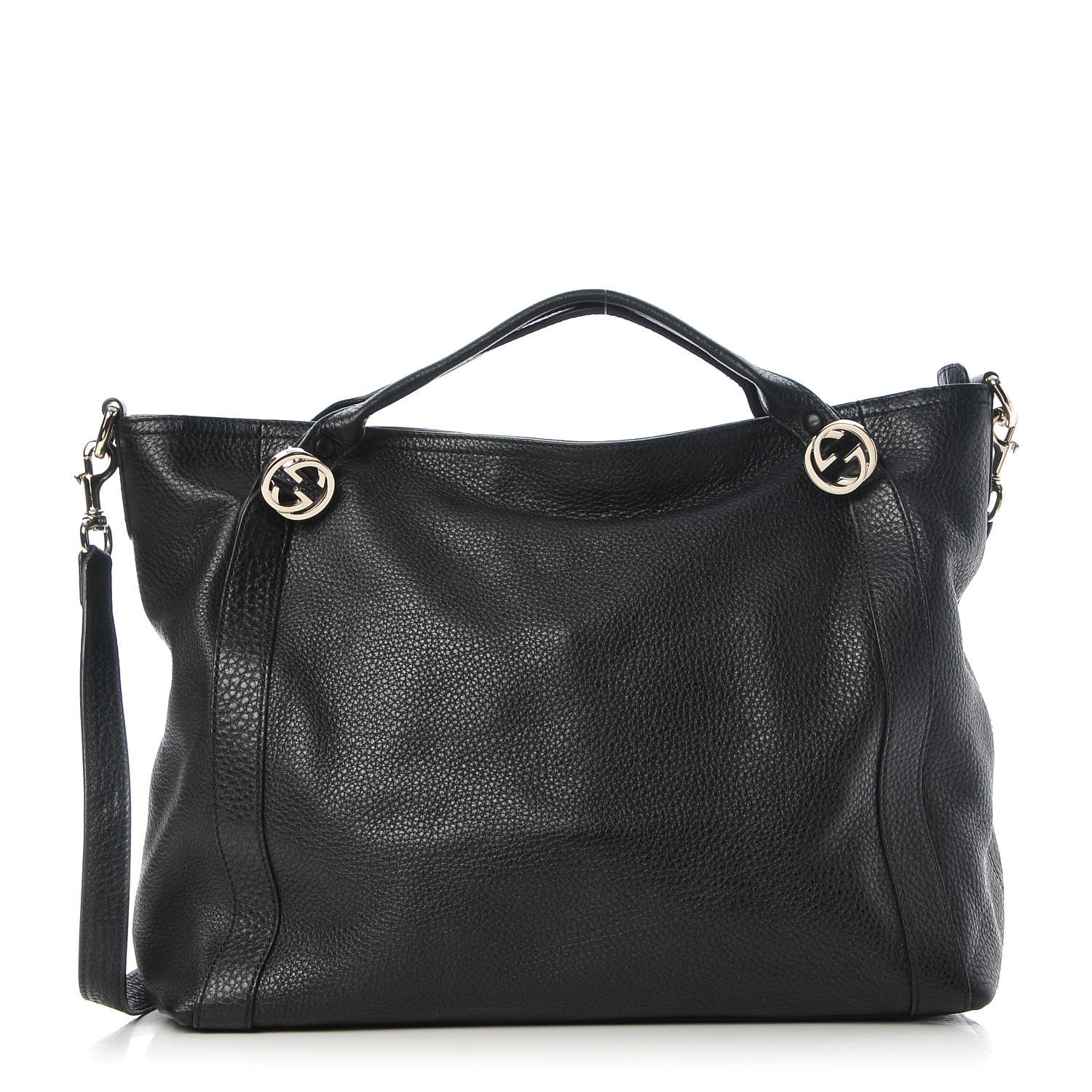 Gucci Pebbled Calfskin Medium Miss GG Top Handle Bag Light Cuir 1 of 8