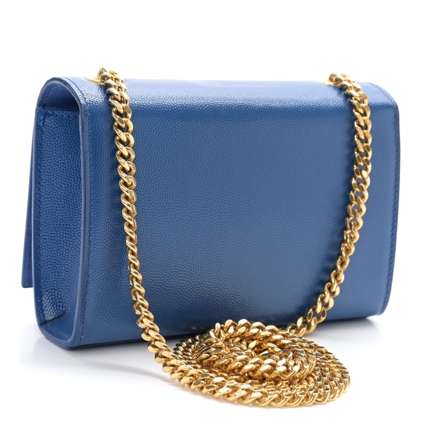 Grain De Poudre Small Classic Monogram Kate Satchel Royal Blue
