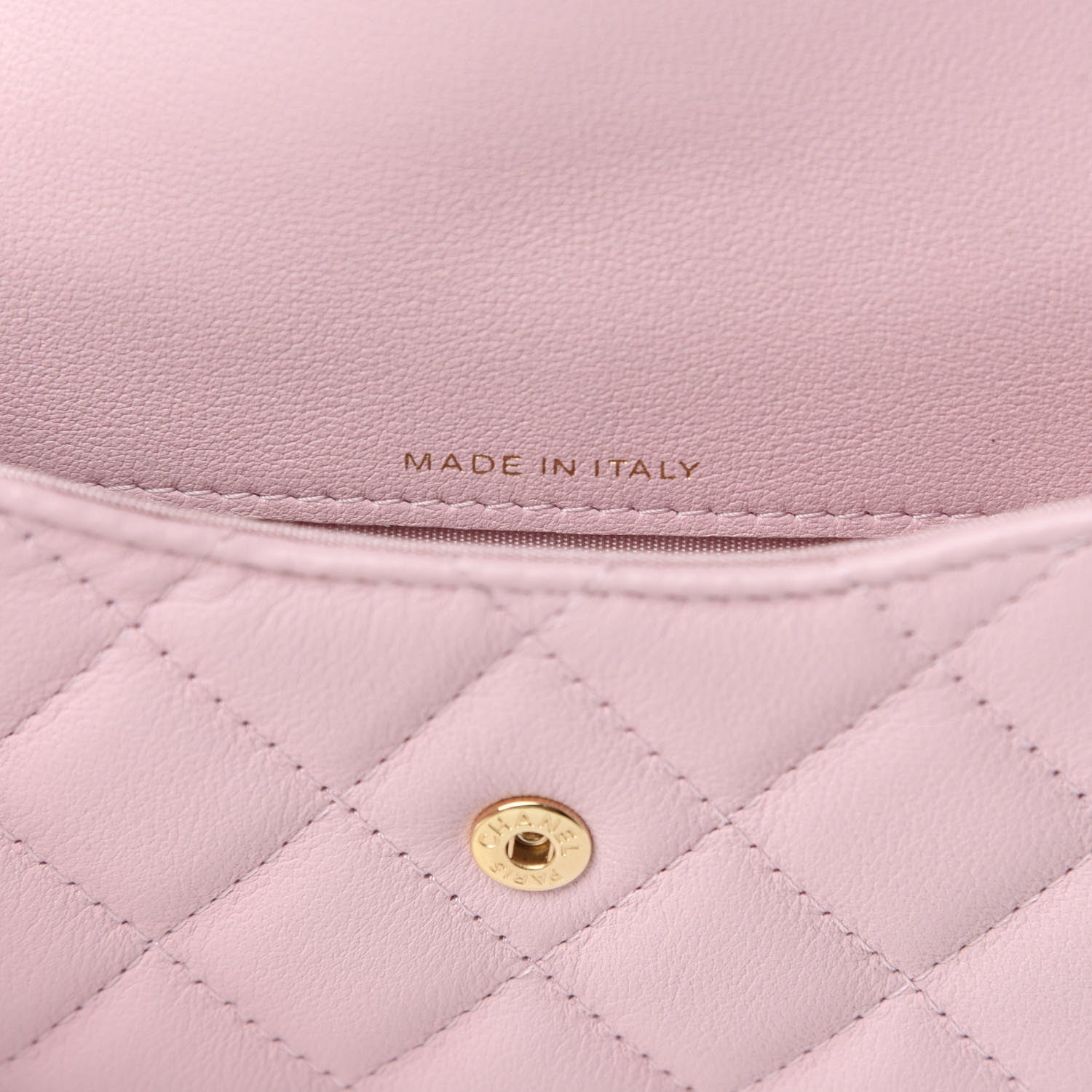 Chanel Calfskin Quilted About Pearls Card Holder Flap With Chain Light Pink 9 of 12