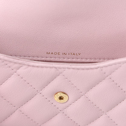 Chanel Calfskin Quilted About Pearls Card Holder Flap With Chain Light Pink 9 of 12