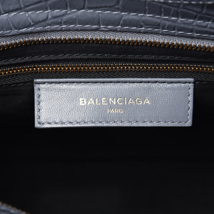 Balenciaga Calfskin Crocodile Embossed Classic Hardware City Gris Beton 8 of 8