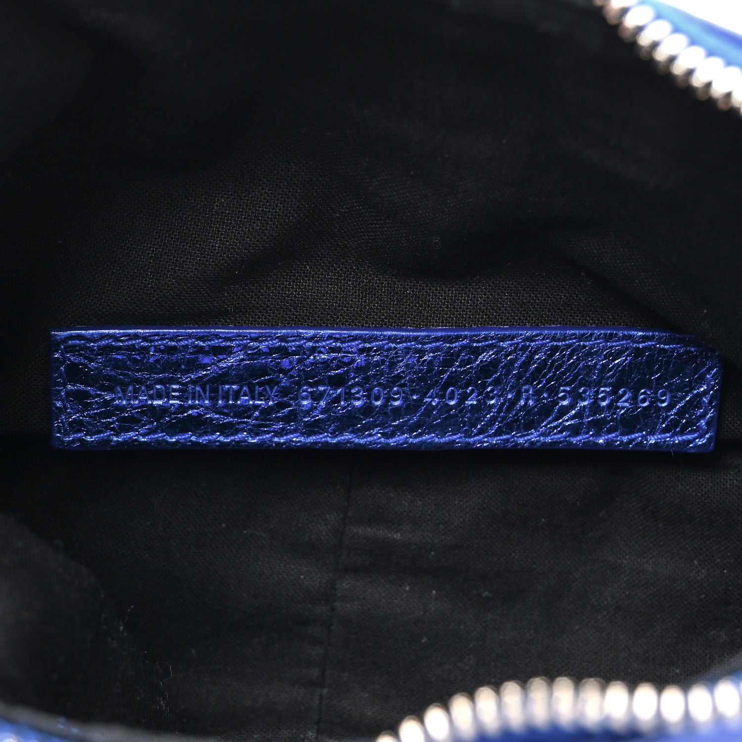 Balenciaga Metallic Arena Agneau Le Cagole Shoulder Bag XS Blue 6 of 12