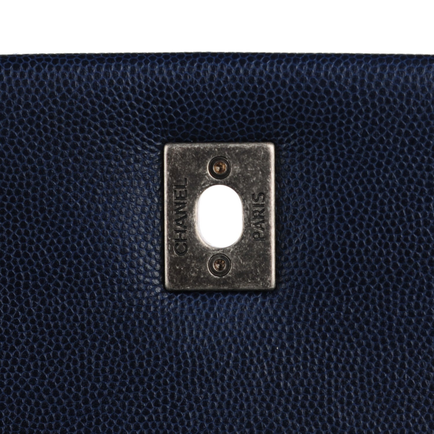 Chanel Caviar Quilted Large Coco Handle Flap Navy 6 of 8