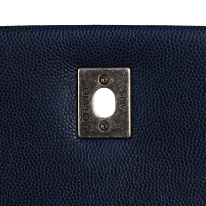 Chanel Caviar Quilted Large Coco Handle Flap Navy 6 of 8