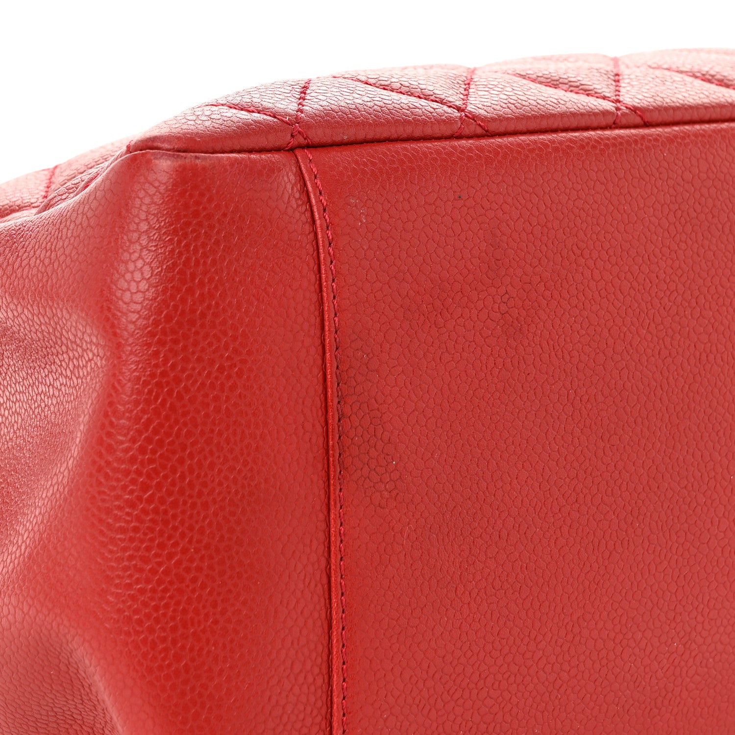 Chanel Caviar Quilted Grand Shopping Tote GST Red 11 of 11