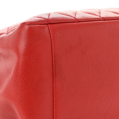 Chanel Caviar Quilted Grand Shopping Tote GST Red 11 of 11
