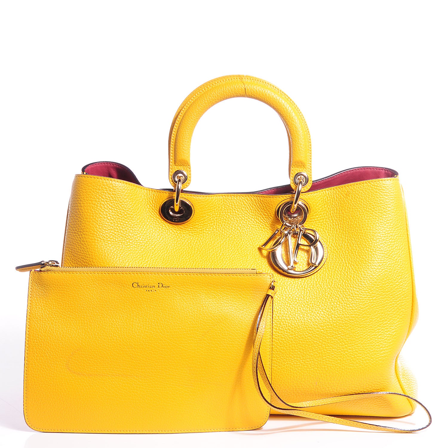 Christian Dior Calfskin Large Diorissimo Tote Tournesol 7 of 13