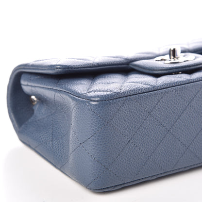 Chanel Caviar Quilted Mini Rectangular Flap Blue 8 of 10