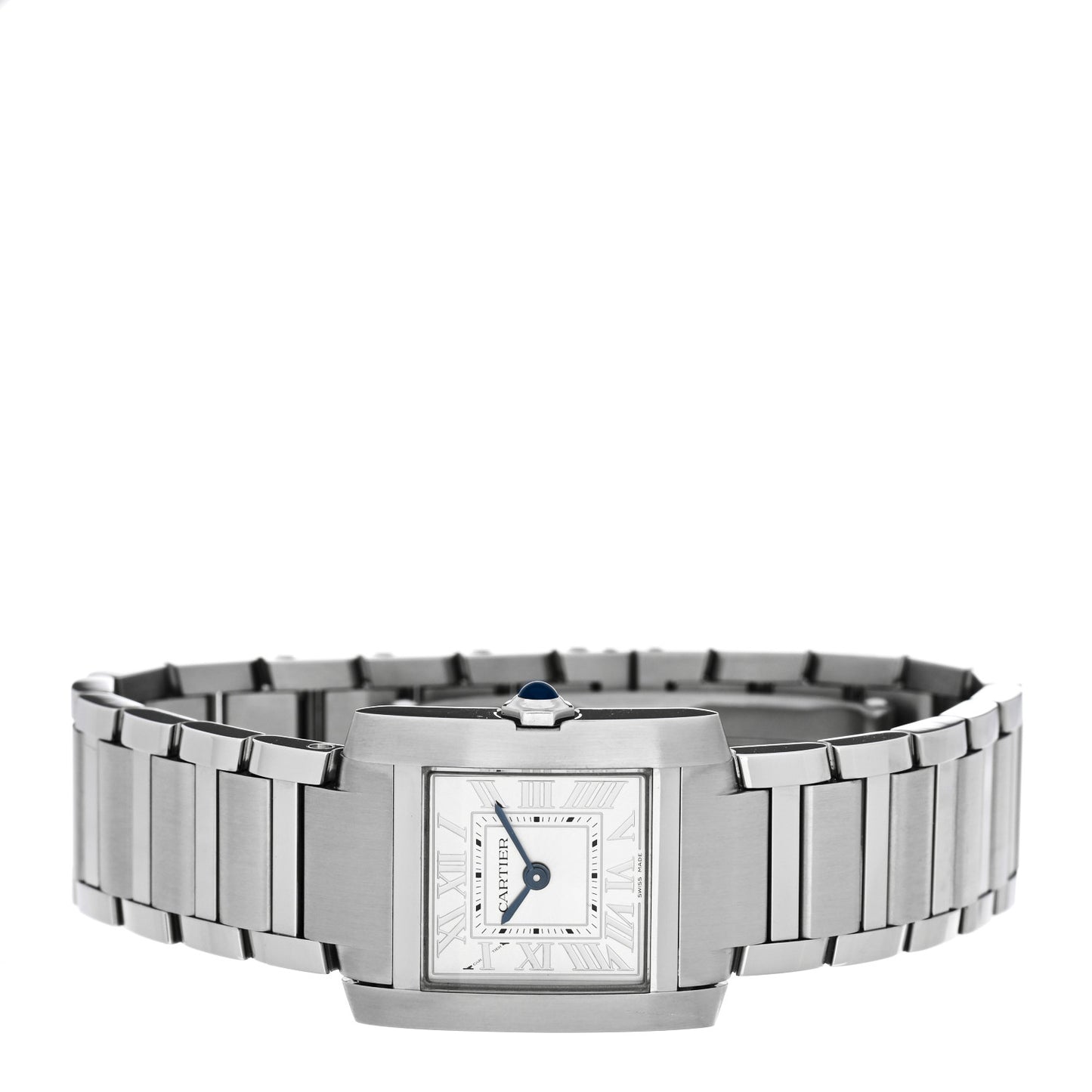 Stainless Steel 21mm Tank Francaise Quartz Watch Silver