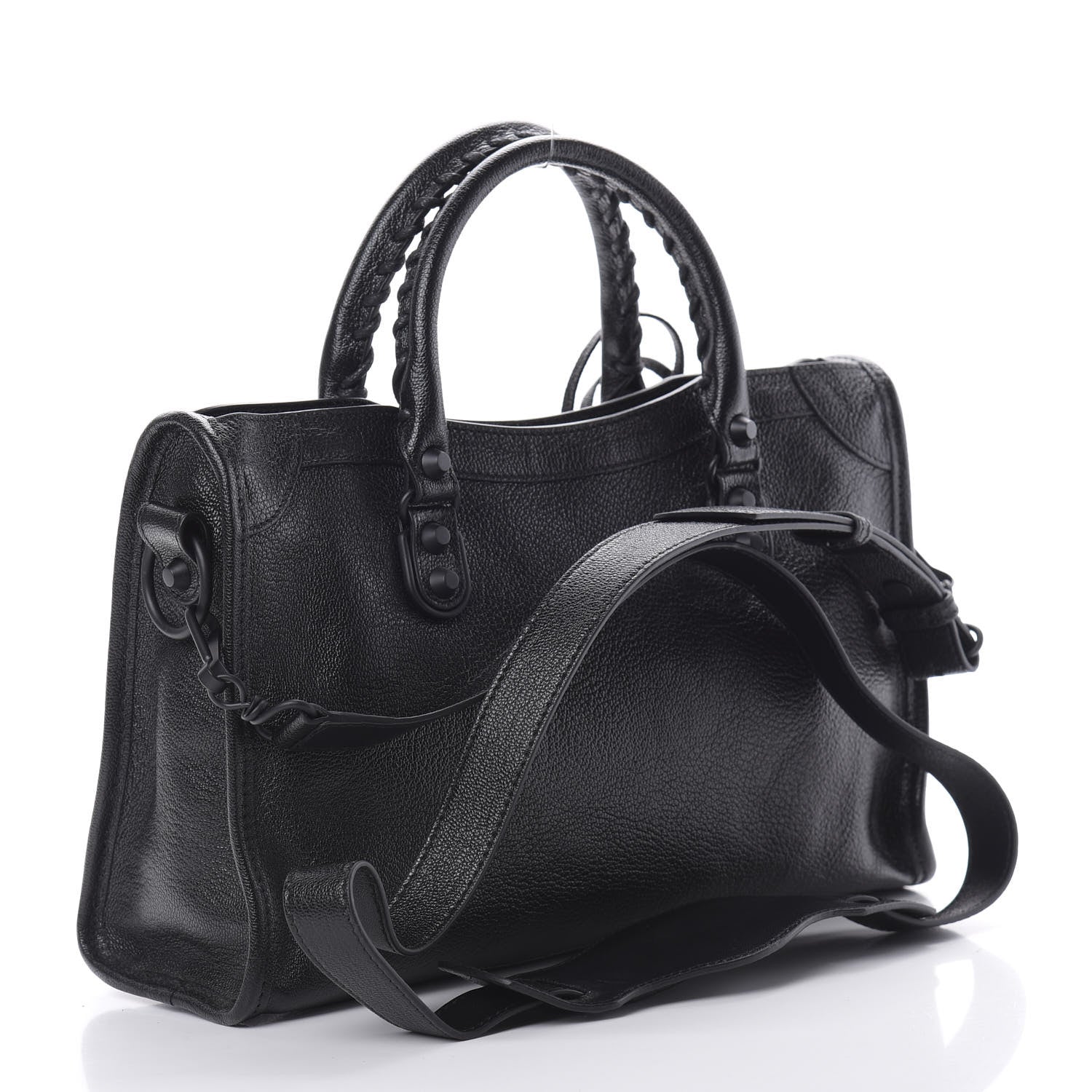 Balenciaga Chevre Black Metallic Edge Hardware S City Black 3 of 10
