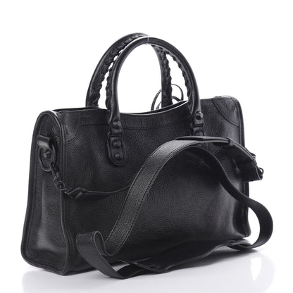 Balenciaga Chevre Black Metallic Edge Hardware S City Black 3 of 10