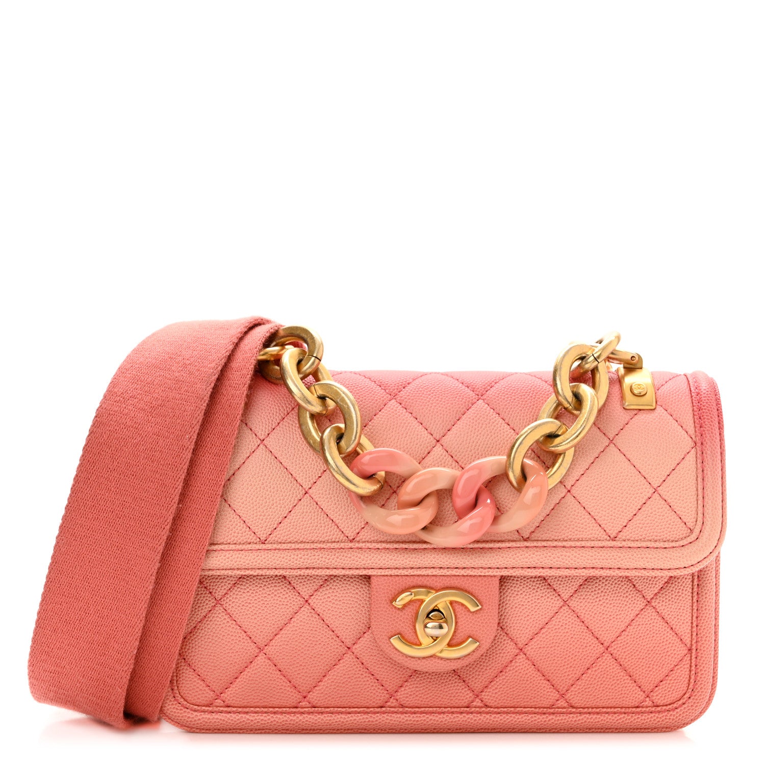 Chanel Caviar Quilted Small Sunset On The Sea Flap Coral 1 of 10