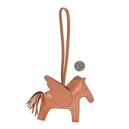 Hermes Milo Lambskin Grigri Rodeo Pegase Horse Bag Charm GM Gold 2 of 5