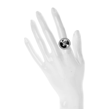 Van Cleef & Arpels 18K White Gold Diamond Boutonnière Ring 53 6.5 2 of 5