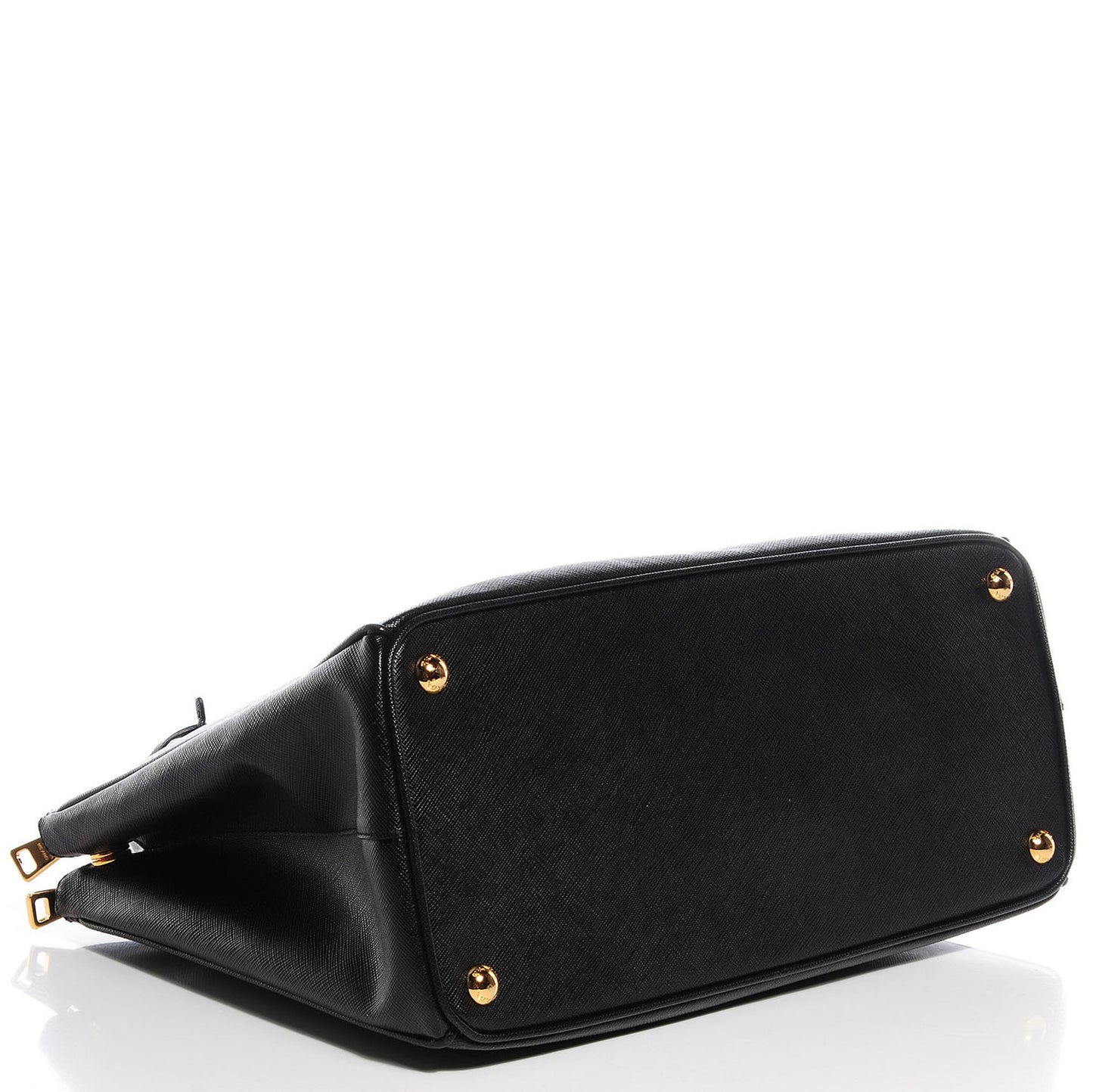Saffiano Lux Medium Double Zip Tote Nero Black
