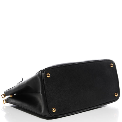 Prada Saffiano Lux Medium Double Zip Tote Nero Black 4 of 9
