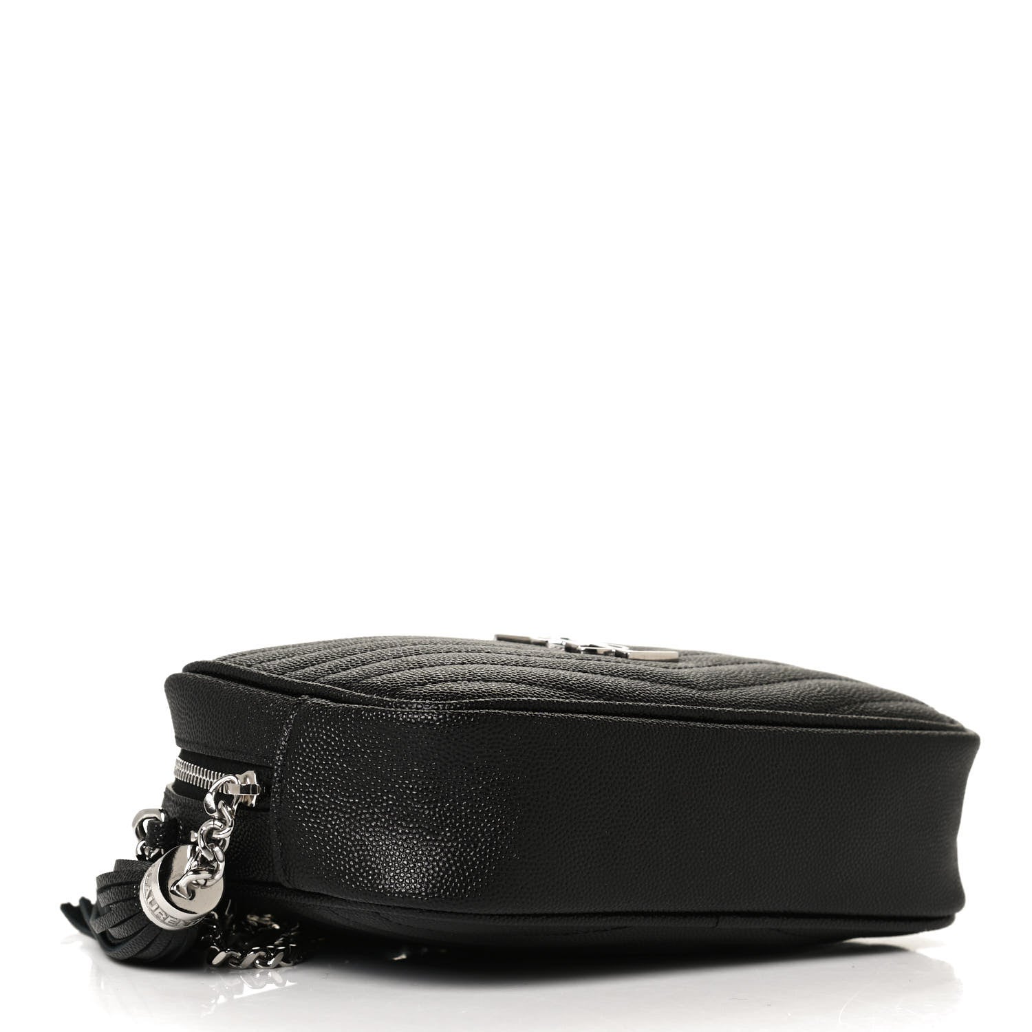 Saint Laurent Grain De Poudre Matelasse Monogram Mini Lou Camera Bag Black 3 of 10
