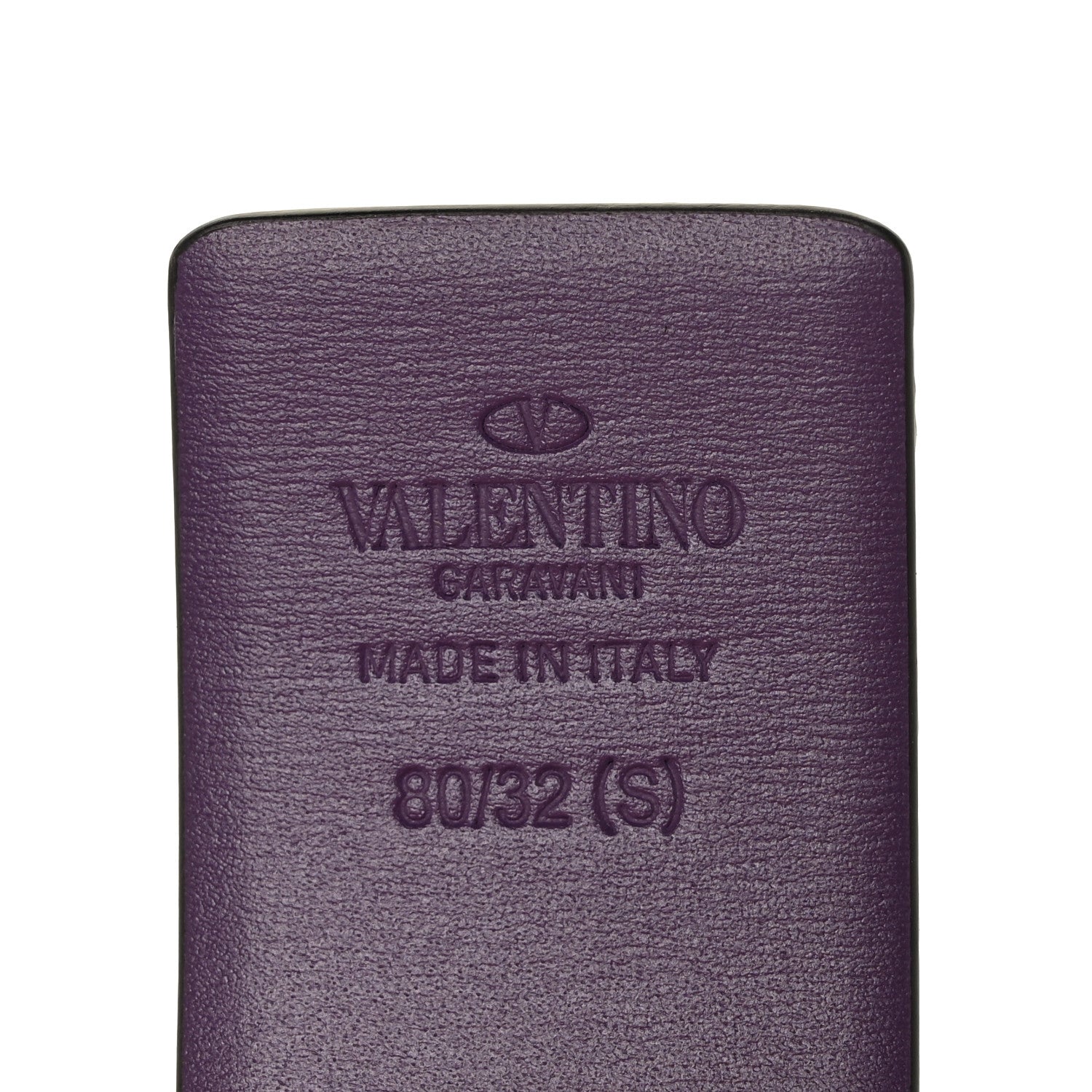 Valentino Garavani Glossy Calfskin VLogo Reversible 40mm Belt 80 32 Feminine Pink Indian Violet 3 of 5
