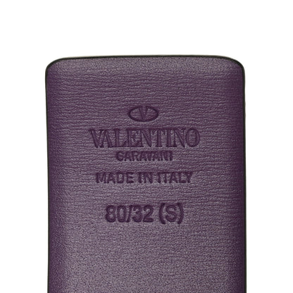 Valentino Garavani Glossy Calfskin VLogo Reversible 40mm Belt 80 32 Feminine Pink Indian Violet 3 of 5