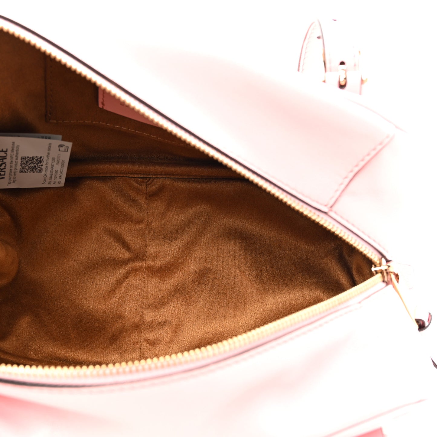 Lambskin Tag Bowling Bag Light Pink