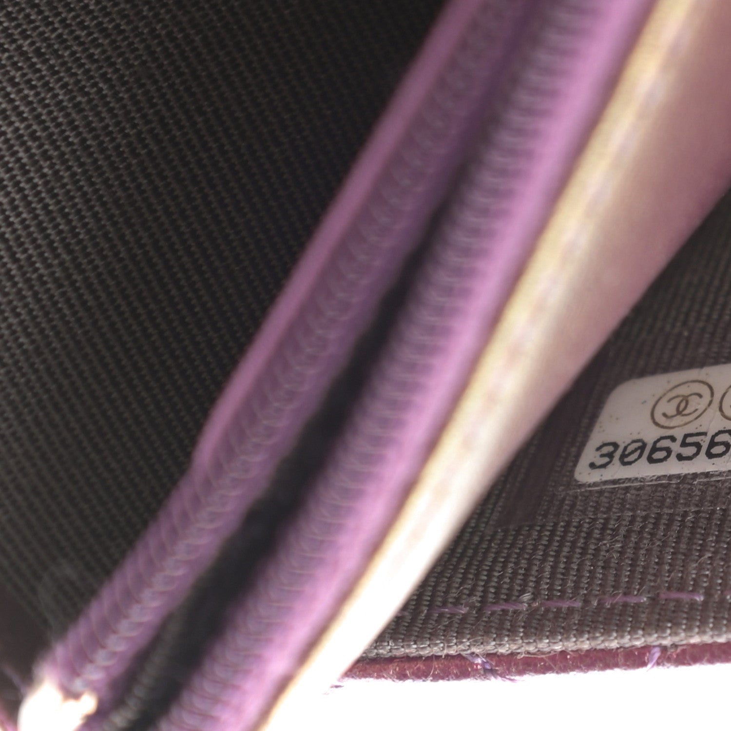 Chanel Iridescent Lambskin Quilted Wallet On Chain WOC Purple 8 of 12