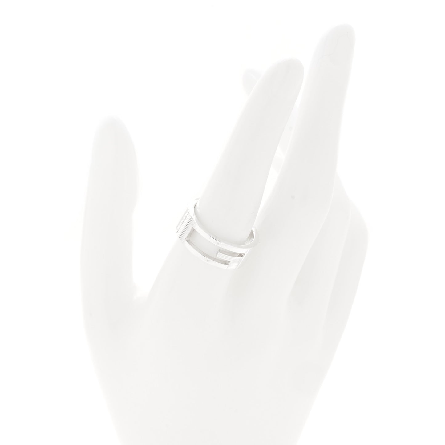 Sterling Silver G Cutout Ring 58 8.25