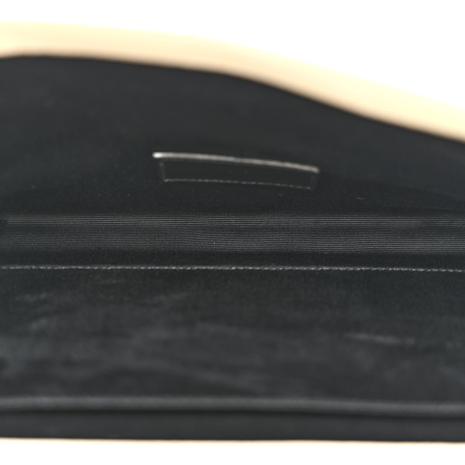 Saint Laurent Grain De Poudre Matelasse Chevron Monogram Envelope Clutch Crema Soft 5 of 12
