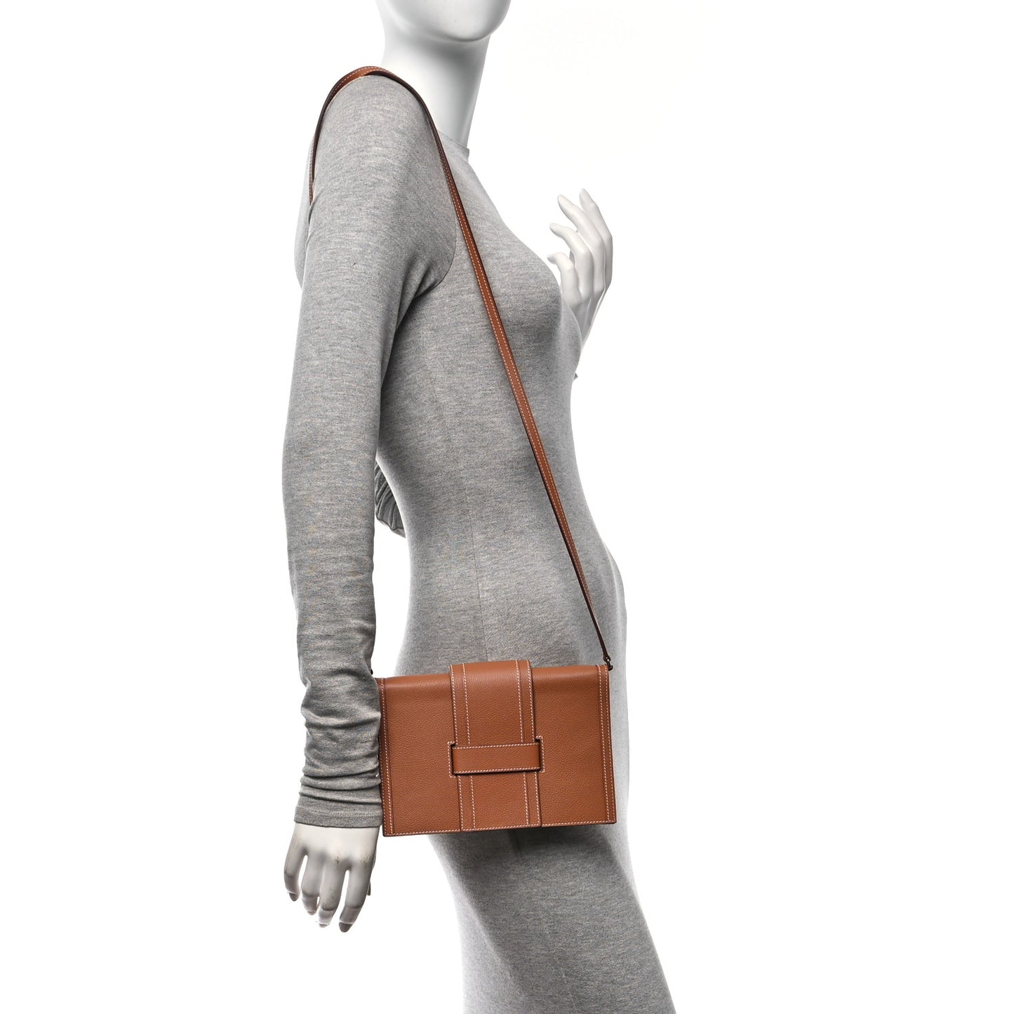 Evergrain Evercolor H Passant Clutch Gold