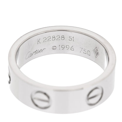 Cartier 18K White Gold 5.5mm LOVE Ring 51 5.75 4 of 5