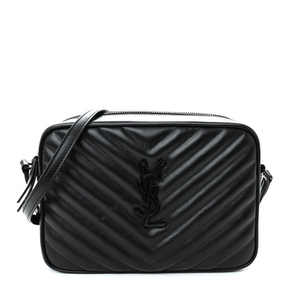 Saint Laurent Calfskin Matelasse Monogram Monochrome Lou Camera Bag Black 1 of 10