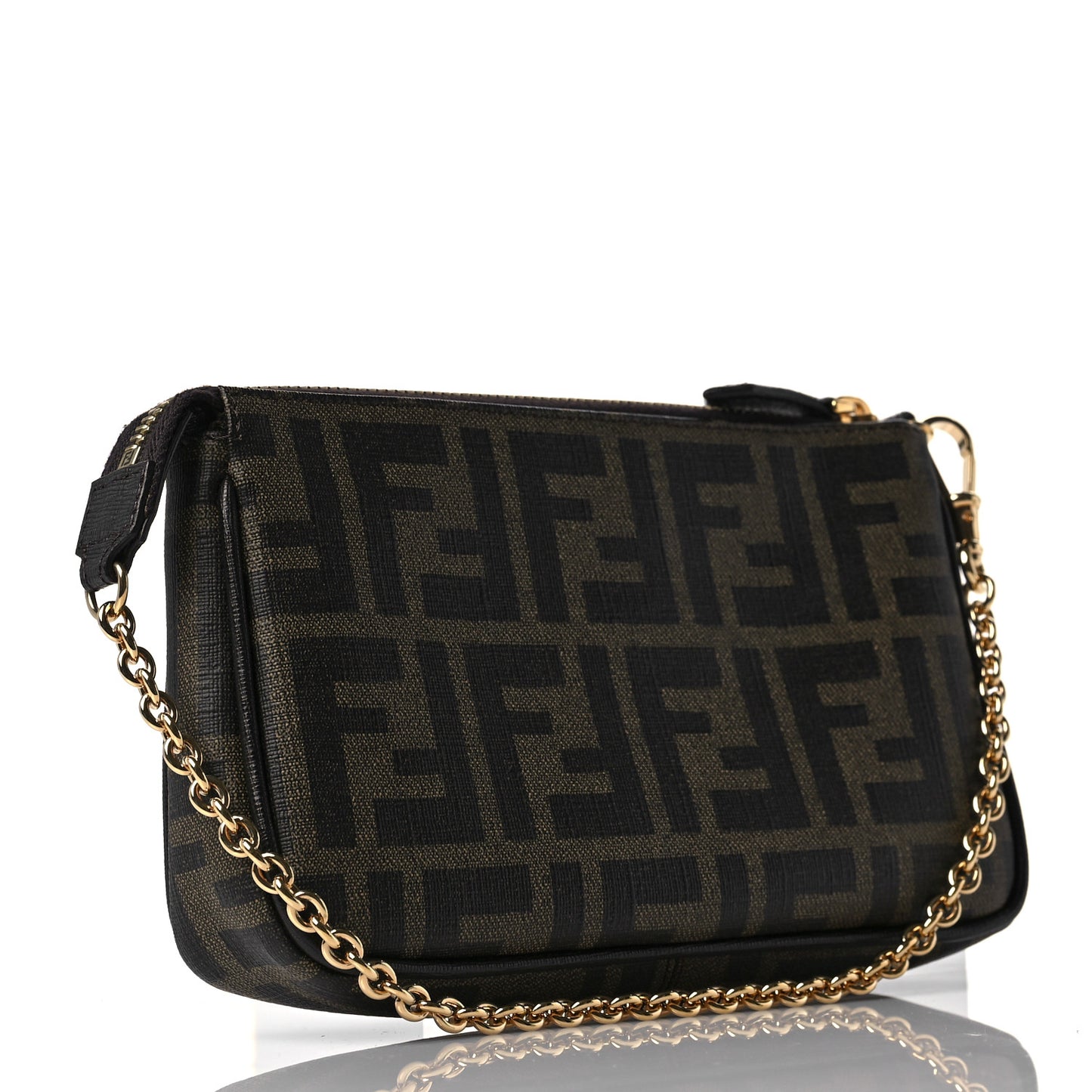 Zucca Spalmati Vitello Elite Pochette Tobacco Ebano