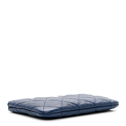 Chanel Caviar Quilted Small Cosmetic Case Navy Blue 4 of 7