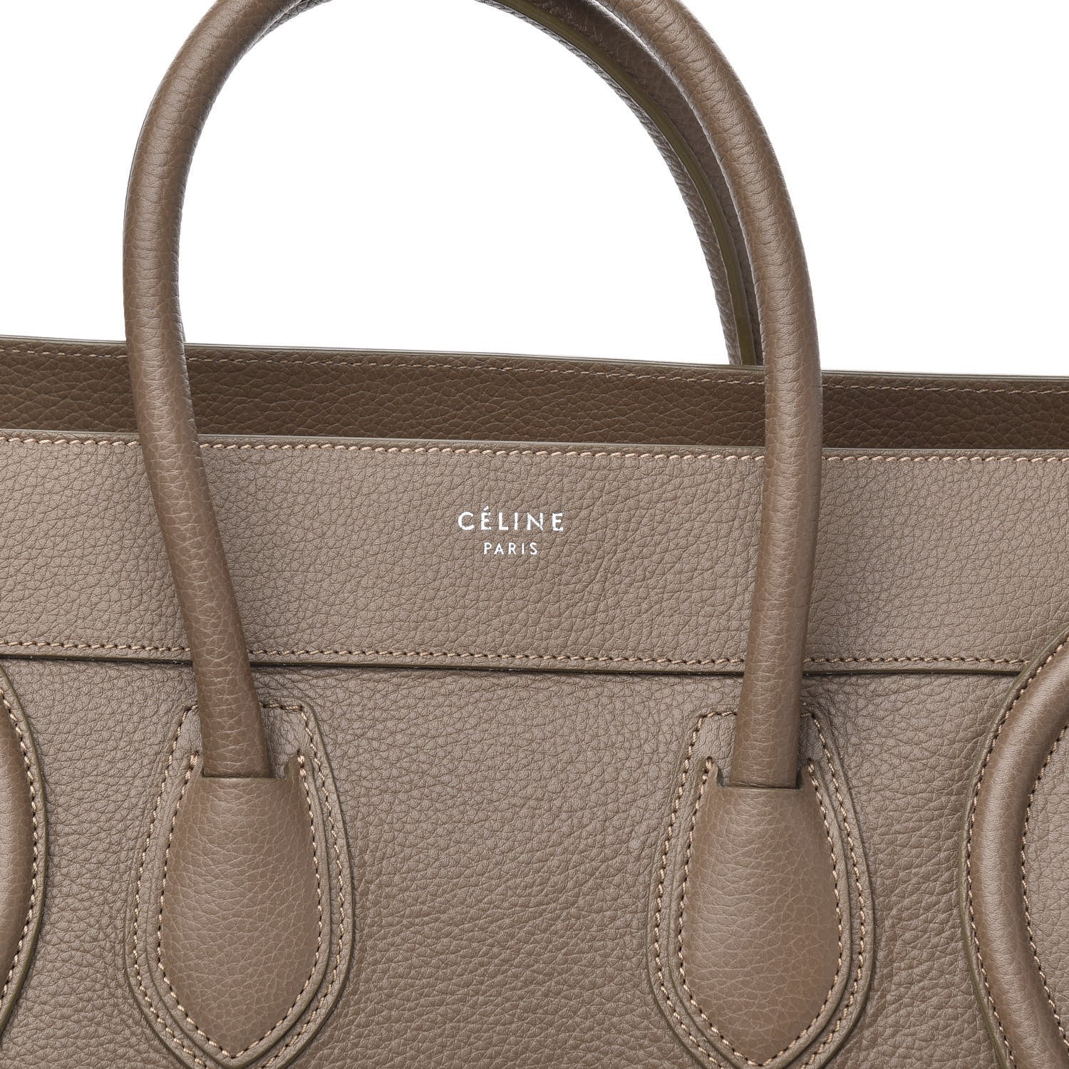 Celine Drummed Calfskin Mini Luggage Dune 11 of 11