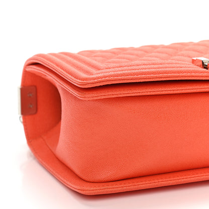 Chanel Caviar Quilted Medium Boy Flap Orange 9 of 11