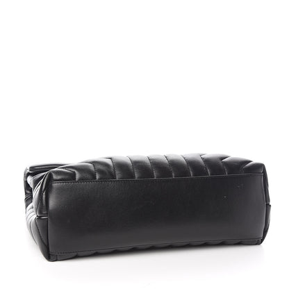 Saint Laurent Calfskin Y Quilted Monogram Medium Loulou Chain Satchel Black 4 of 12