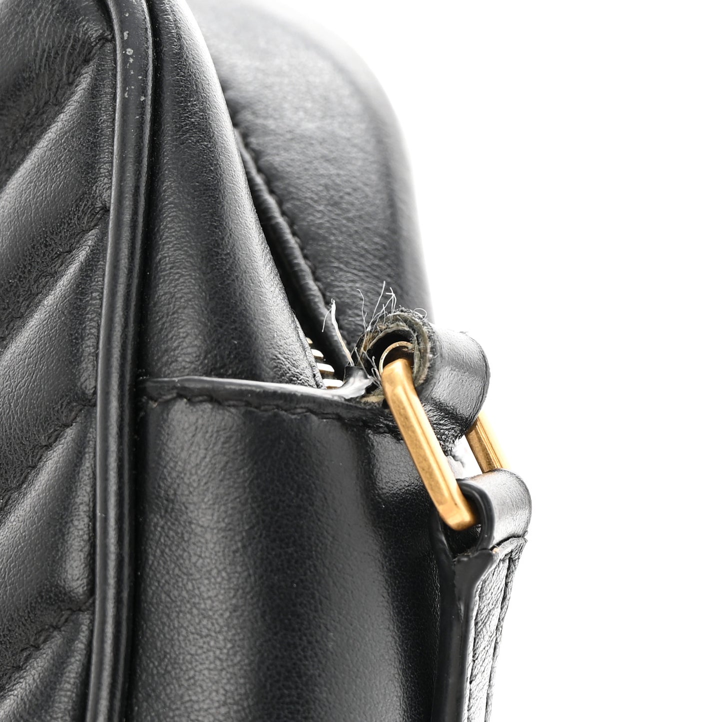Calfskin Matelasse Monogram Lou Camera Bag Black