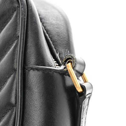 Saint Laurent Calfskin Matelasse Monogram Lou Camera Bag Black 17 of 18