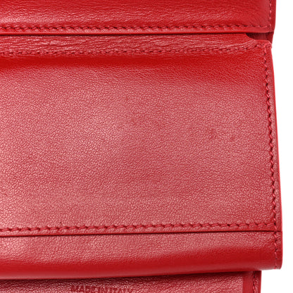 Celine Grained Calfskin Small Multifunction Folded Wallet Red 10 of 16