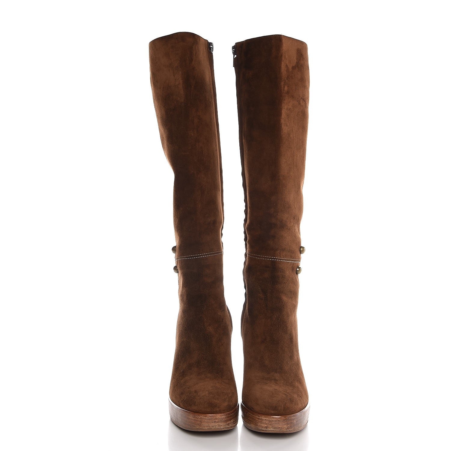 Christian Louboutin Suede Love Story Wedge Boots 37.5 2 of 10