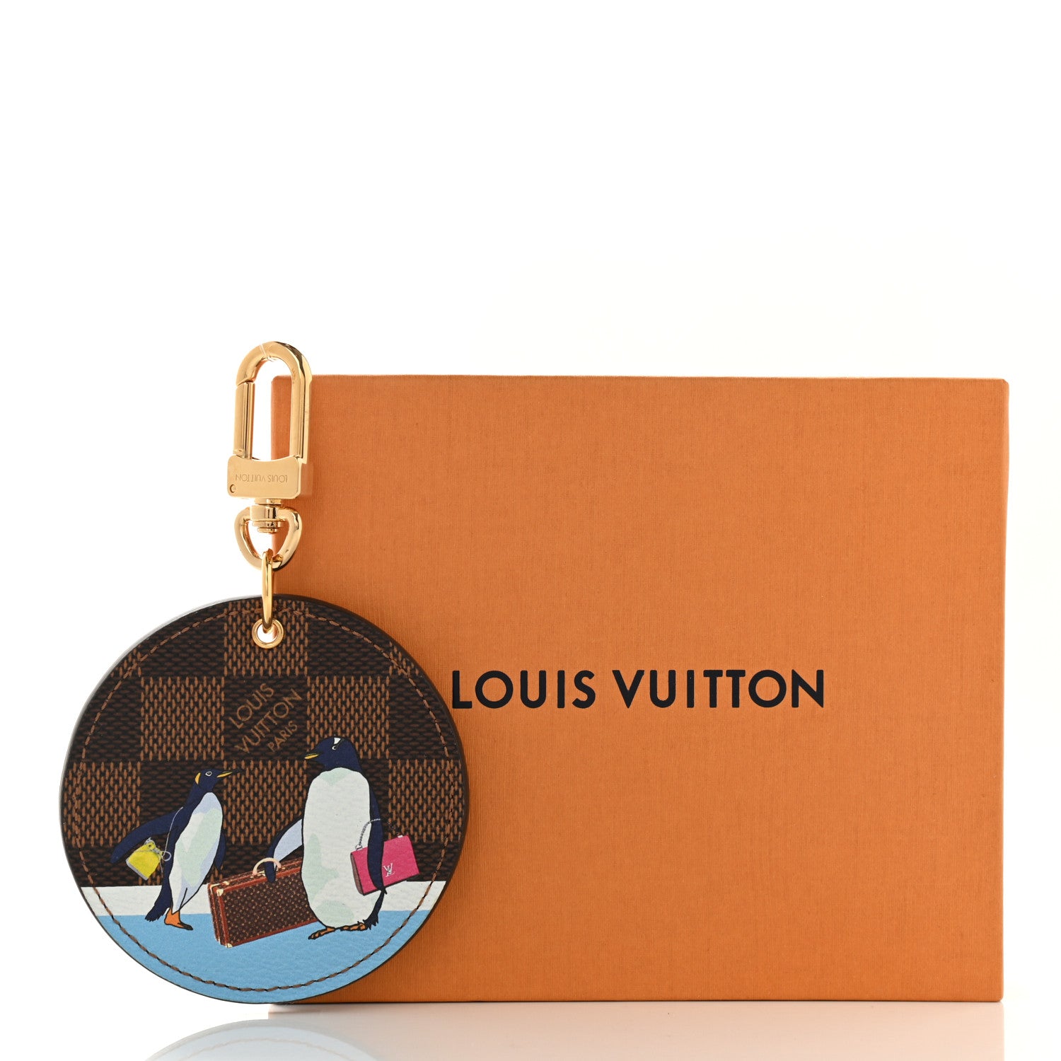 Louis Vuitton Damier Ebene 2017 Christmas Animation Bag Charm Key Ring 5 of 5