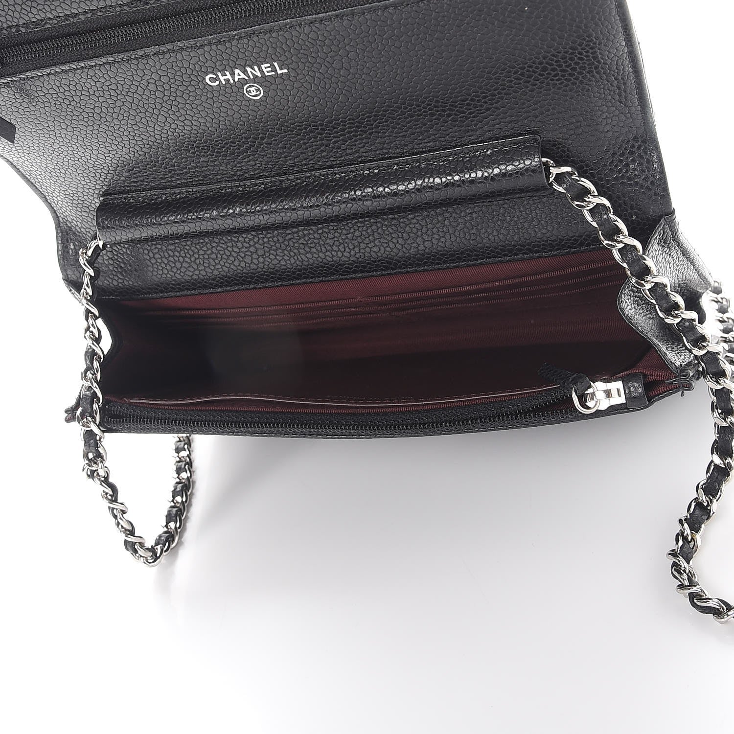 Chanel Caviar Quilted Wallet On Chain WOC Black 5 of 12