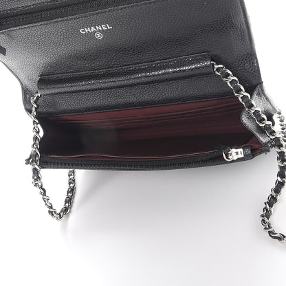 Chanel Caviar Quilted Wallet On Chain WOC Black 5 of 12