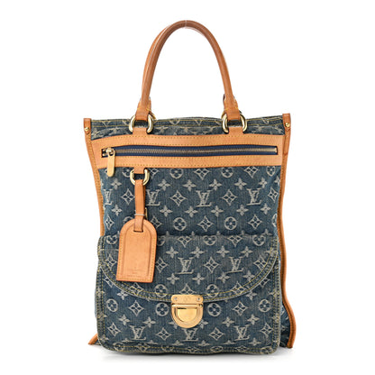 Louis Vuitton Monogram Denim Sac Plat Blue 1 of 11