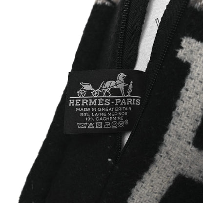 Hermes Wool Cashmere Avalon III Pillow PM Ecru Black 3 of 4