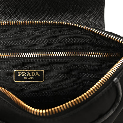 Prada Tessuto Nylon Saffiano Crossbody Bag Black 6 of 9