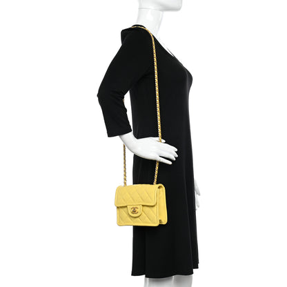 Chanel Caviar Quilted Mini Sweet Classic Flap Yellow 2 of 11