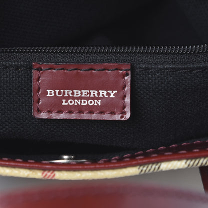 Burberry Haymarket Check Small Tote Red 5 of 13