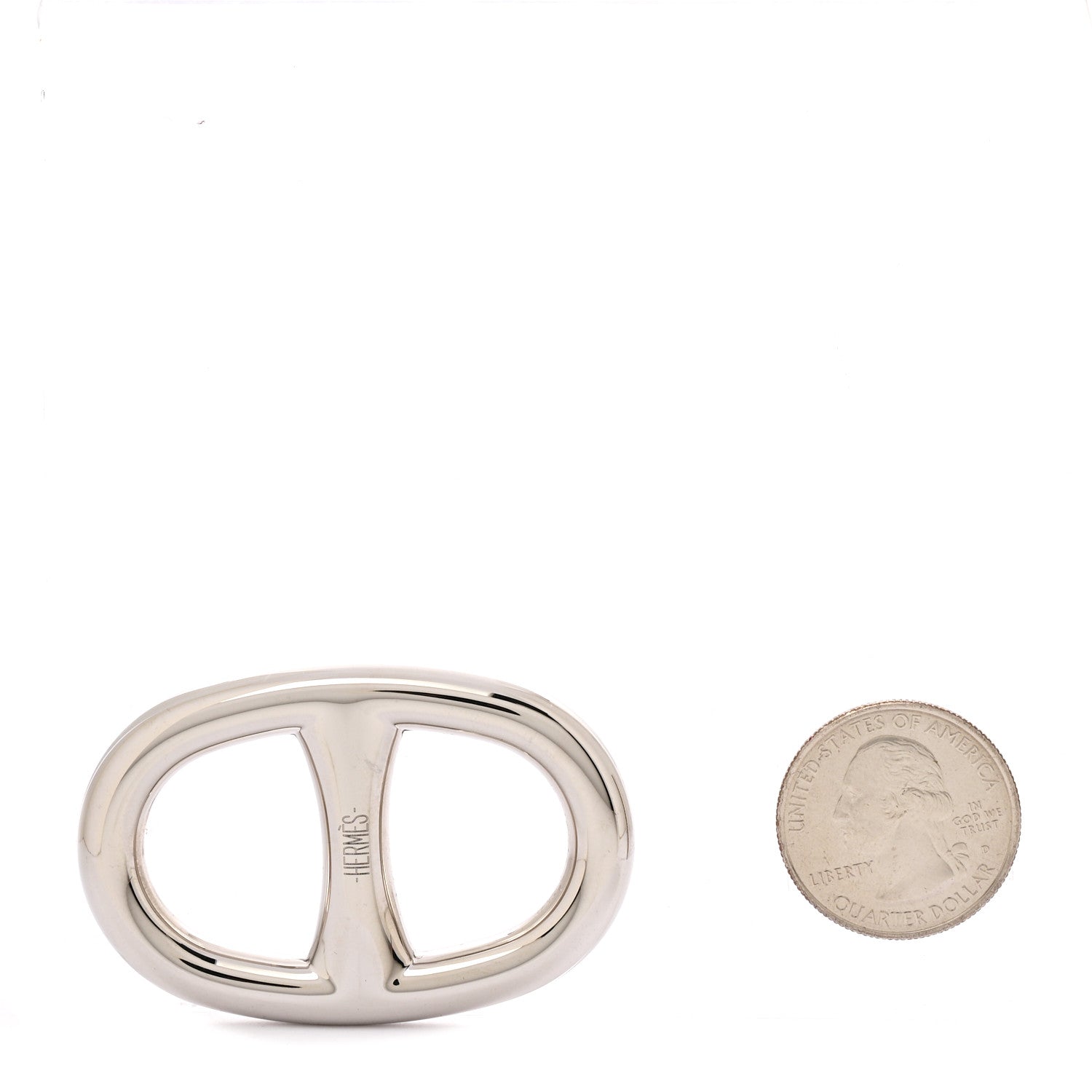 Hermes Palladium Chaine D'Ancre Scarf Ring 2 of 4