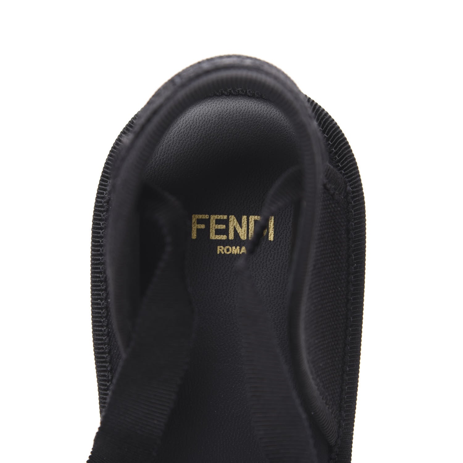 Fendi Canvas FF Embroidered Roma Ankle Wrap Espadrille Wedges 39 Black 7 of 8