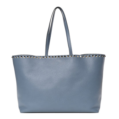 Valentino Garavani Grained Calfskin Rockstud Shoulder Tote Niagara 1 of 10